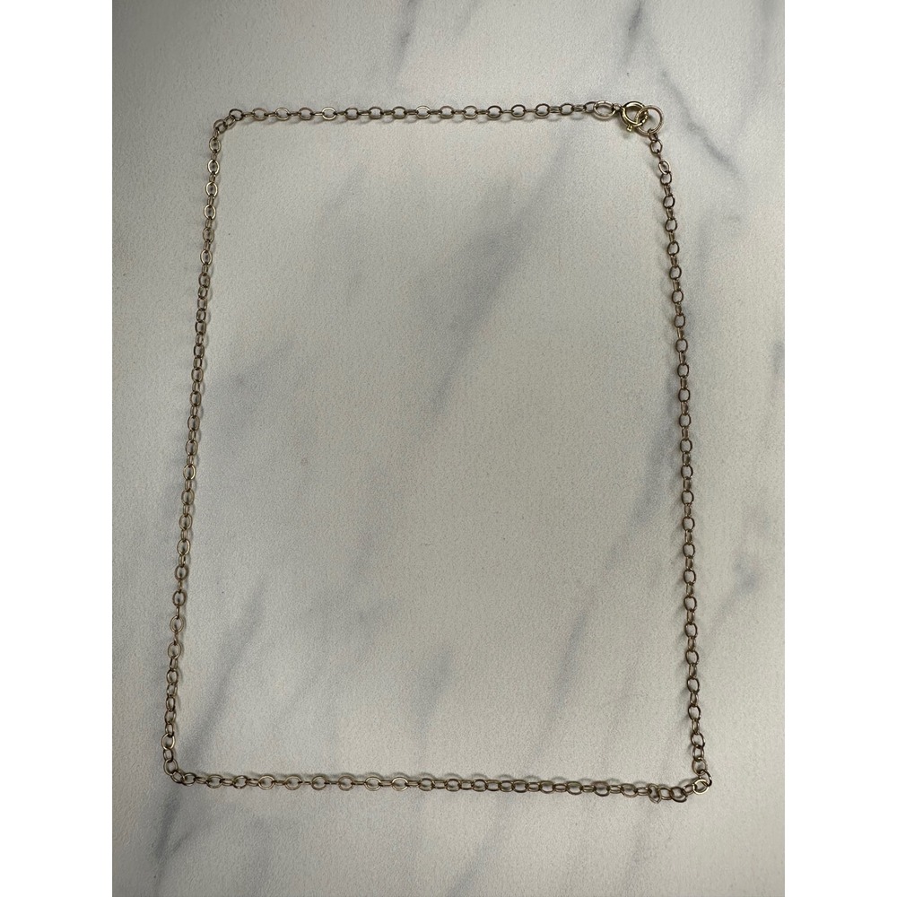 Vintage 1/20 14K Gold Filled Rolo Link Chain Necklace 18.5" Spring Ring Clasp